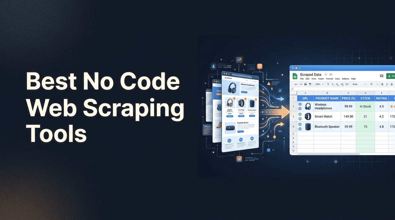Best No Code Web Scraping Tools for Google Sheets and AI Workflows