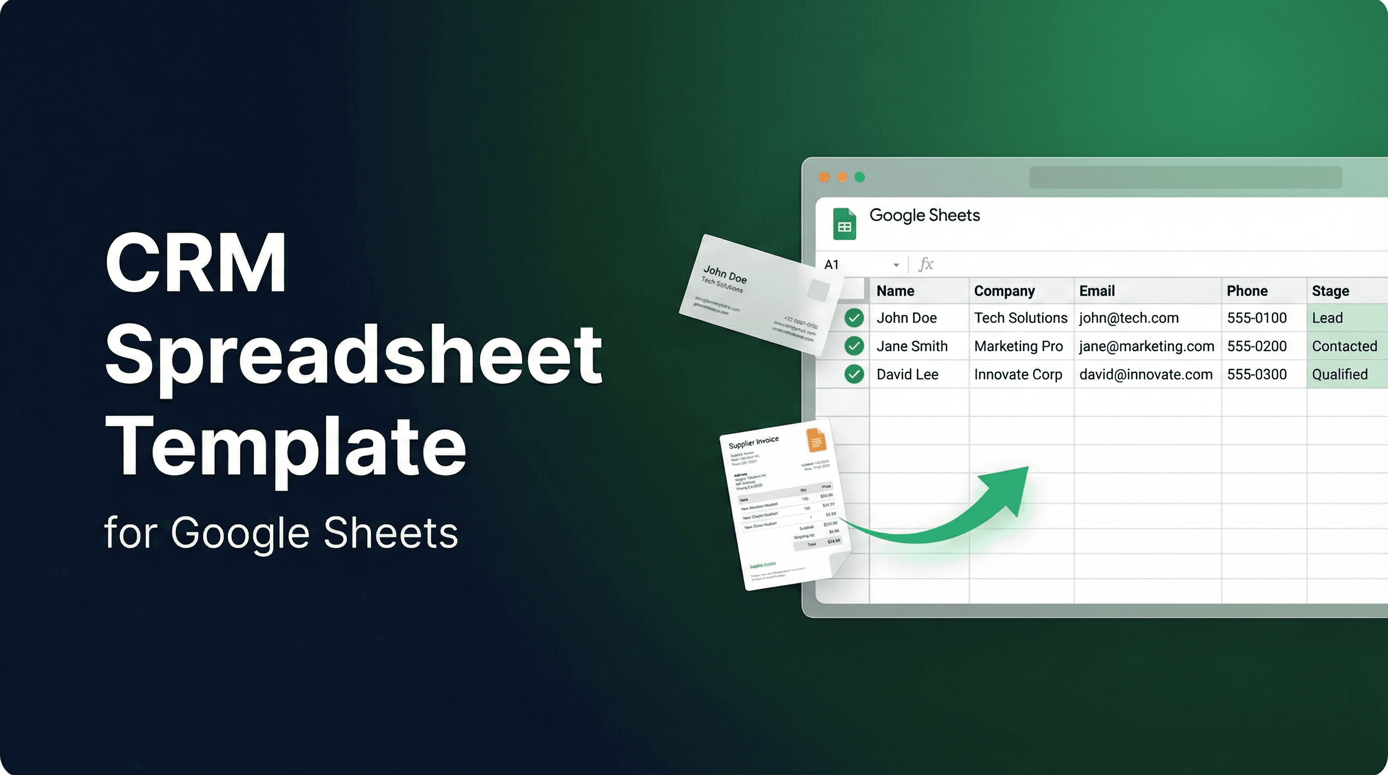 Google Sheets CRM Template — Auto-Fill Contacts from Documents