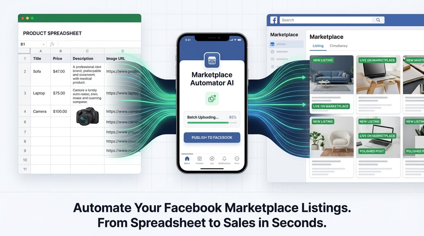 Upload Facebook Marketplace Listings 10× Quicker Using AI with Spreadsheet Agent