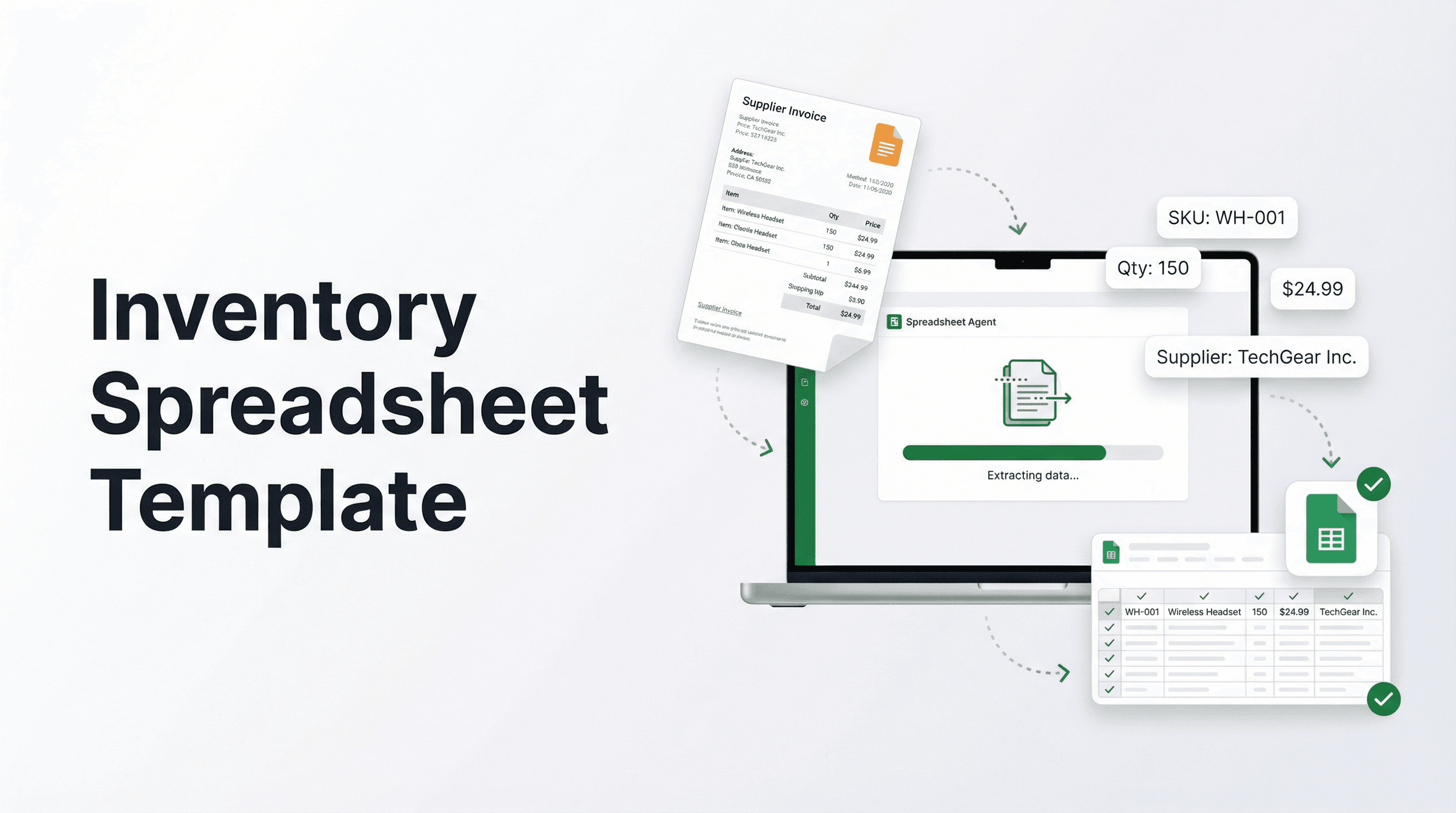 Inventory Spreadsheet Template for Google Sheets — Skip the Data Entry